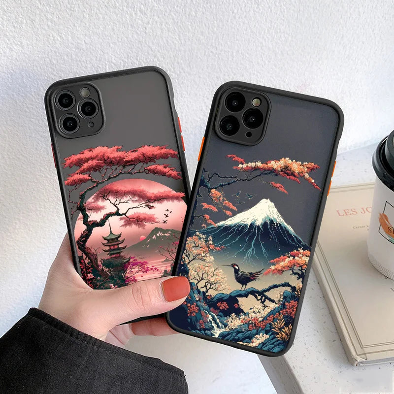 Japanese Sakura Mount Fuji Landscape iPhone Case