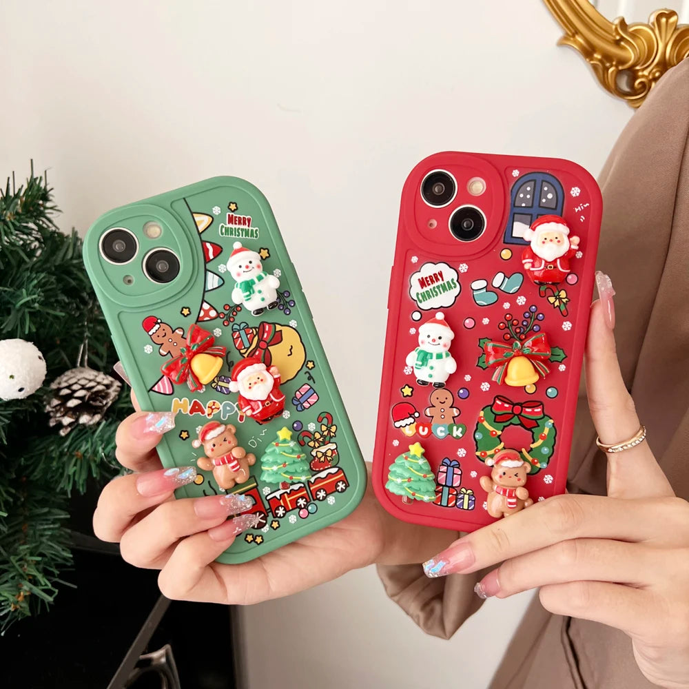 Merry Christmas Embedded Decoration iPhone Case